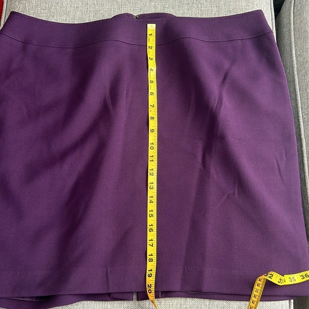 Tahari ASL Magenta Knee Length Purple Skirt Size 18W Zipper Lined